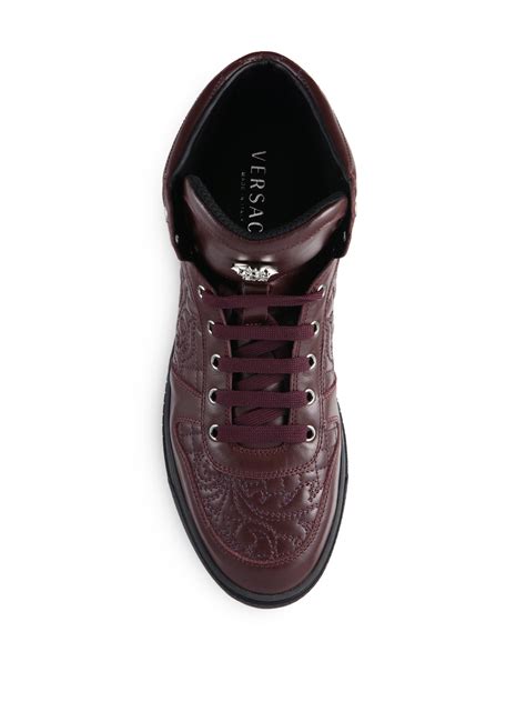 versace quilted leather sneakers|latest Versace sneakers.